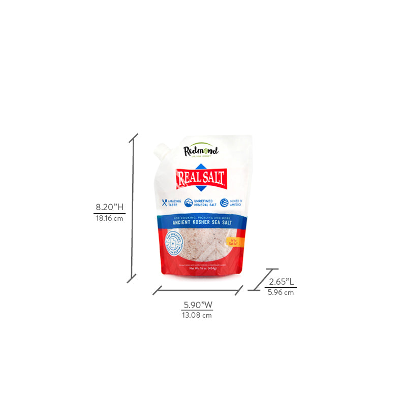 Real Salt® Kosher 16 oz. Refill Pouch (case of 6)